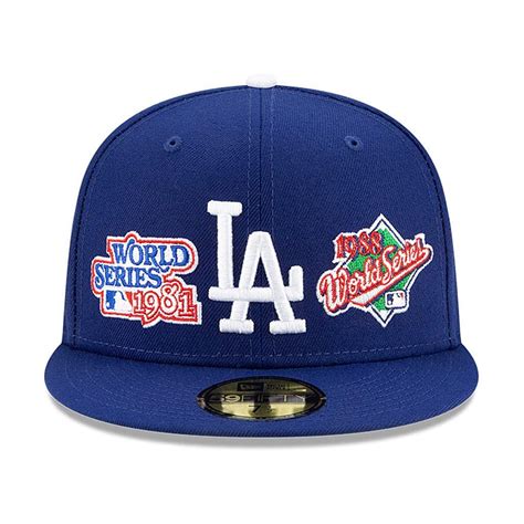 Los Angeles Dodgers New Era MLB Champions Patch 59FIFTY Fitted Hat - B ...