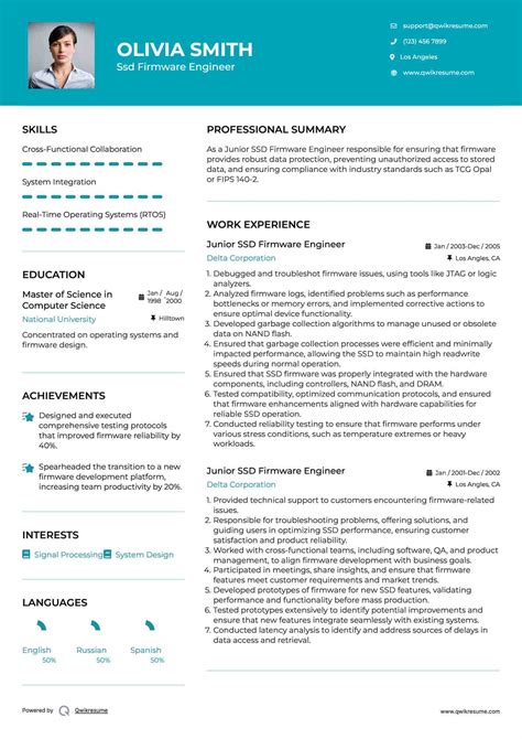 10+ Ssd Firmware Engineer Resume Samples & Templates for 2025