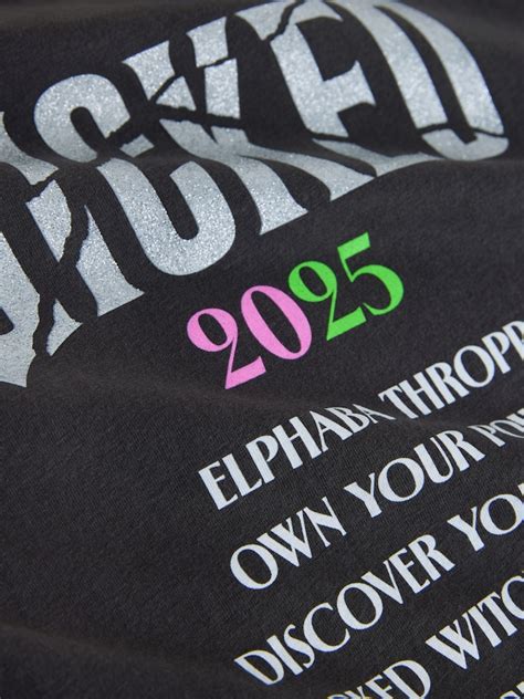 Buy Grey Glitter Wicked Oversized Graphic Print T-Shirt (3-16yrs) from ...