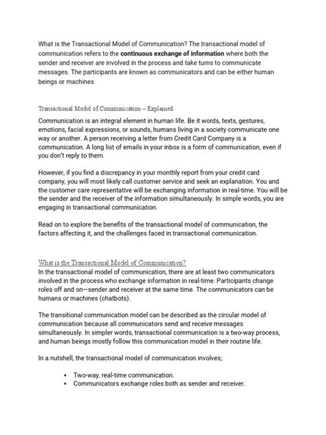 Image result for Example of Transactional Model