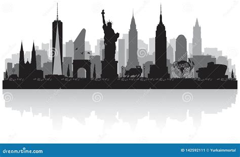 New York City Skyline Silhouette