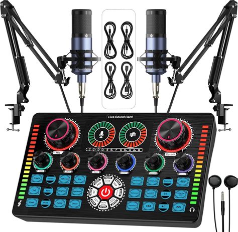 Amazon.com: Keten 2-Pack Podcast Equipment Bundle with DJ Mixer and ...