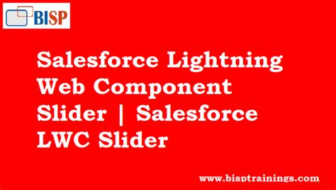 Salesforce Lightning Web Component Slider Salesforce LWC S - Career ...