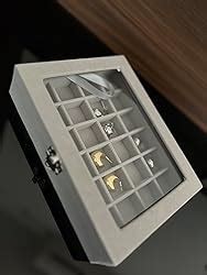 BucketList Women's Velvet Glass Ring Earrings Jewelry Box - Display ...