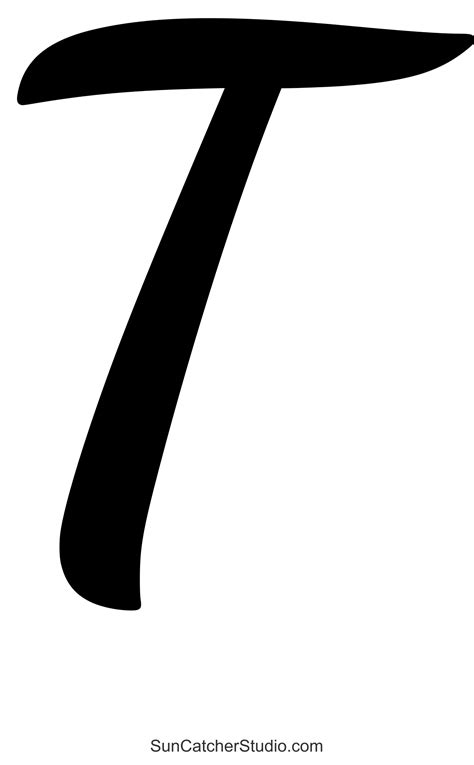 Pretty Cursive Letter T