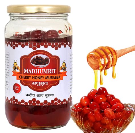 Madhumrit 100% Raw Natural & Organic Cherry Murabba With Honey| Raw ...