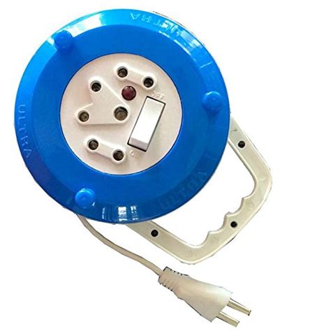 Ultra 3 Way Round Extension Board with Switch, Indicator 4mtr (Blue ...