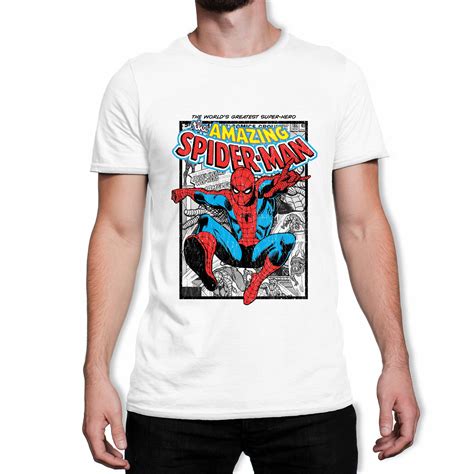 The Amazing Spider Man Comic Men's White T-shirt - Etsy Canada