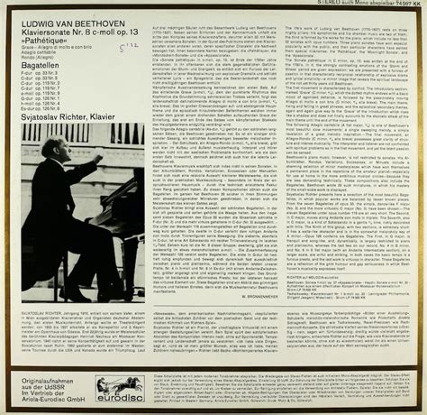 Svjatoslav Richter. Beethoven. Klaviersonate Nr. 8 c-moll op. 13 ...