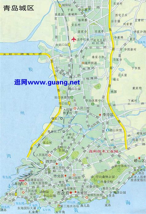 青岛旅游地图 青岛地图中文版 青岛电子地图