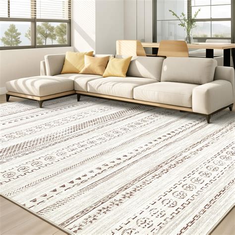 Amazon.com: Area Rug Living Room Rugs - 9x12 Washable Boho Farmhouse ...