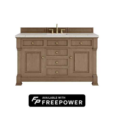 James Martin Vanities Brookfield 60-in Pecan Undermount Single Sink ...