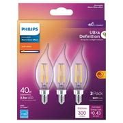 Buy Philips Ultra Definition LED 40-Watt BA11 Filament Candle Light ...