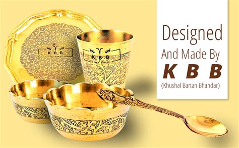 KBB Brass Pooja THALI Set, KANHA BHOG Set, LADDU Gopal BHOG Set (Small ...