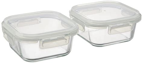 Buy Amazon Brand - Solimo Borosilicate Glass Containers with Fresh-n ...