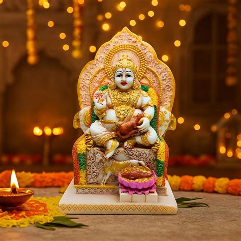 Buy OSTNKART Lord Kuber Murti – 7 Inch Multicolour Polyresin Idol for ...