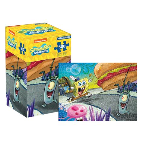 AQUARIUS Spongebob Plankton 500pc OIF8 Puzzle (500 Piece Jigsaw Puzzle ...
