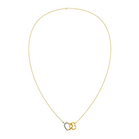 Heart-Lock Themed Diamond-Studded Gold Necklace - PC Chandra – P.C ...