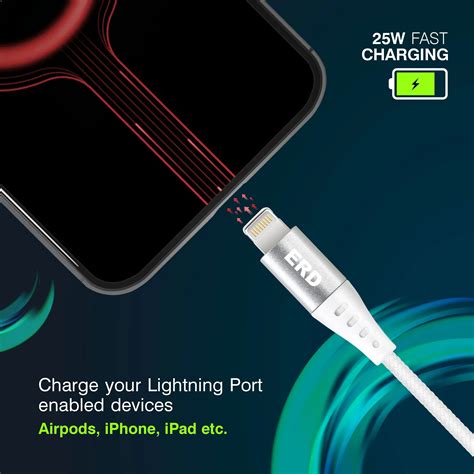 Buy ERD UC-116 USB-C to Lightning Braided Charging Cable at Best Price
