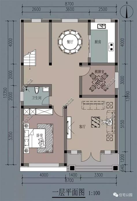 25万2厅5室12×9米二层小别墅图，带走廊+卧室套间。_盖房知识_图纸之家