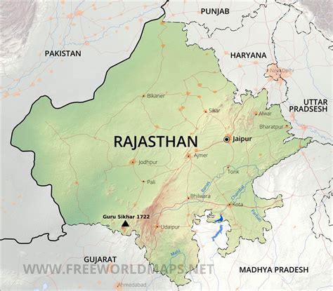 Latitude Of Rajasthan
