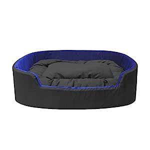 Hiputee Super Soft Reversible Dual Bed for Dog and Cat (XL, Black Blue ...
