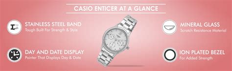 Casio Enticer Analog White Dial Women's Watch - LTP-E306D-7AVDF (A999 ...