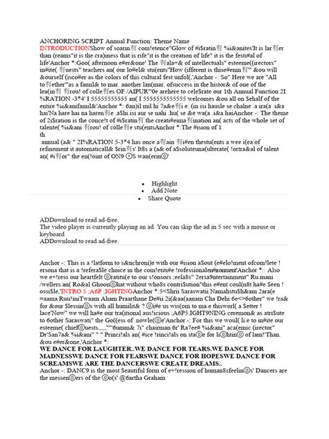 Image result for Anchor Script Example