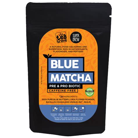 The Tea Trove Superbrew Probiotic Blue Matcha (30 gm) Butterfly Pea ...