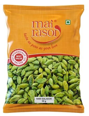 MAI RASOI Rozana Green Cardamom Whole/Hari Elaichi/Ilaichi (50g ...