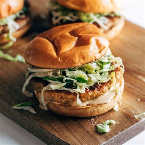 Chicken Teriyaki Burgers with Sesame Slaw Recipe - Pinch of Yum