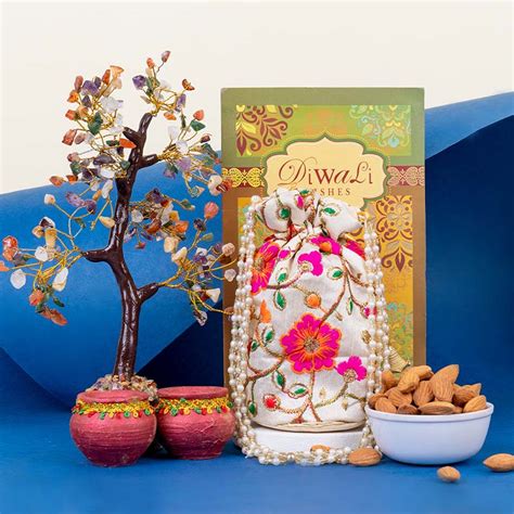 Send Wish Tree with Almonds Corporate Diwali Gift Hamper Online - DW23 ...