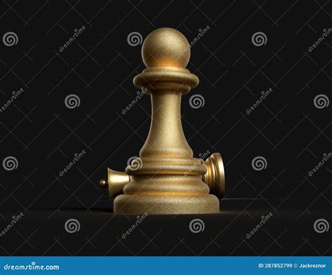 The Golden Pawn Chess Piece Standing Out From The Group Of Silver Pawn ...