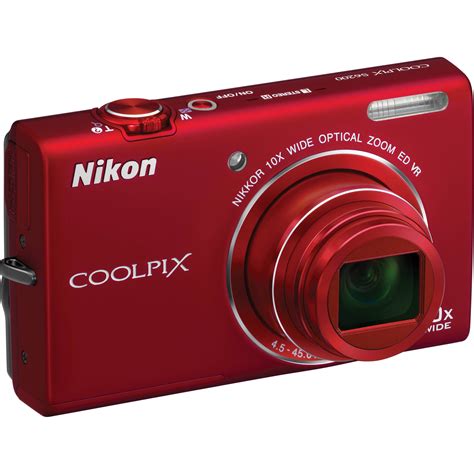 Nikon Coolpix S6200 Digital Camera (Red) 26275 B&H Photo Video