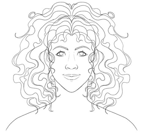 Image result for Curly Hair Drawing Tutorial