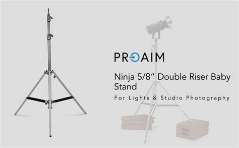 PROAIM Ninja 5/8” Double Riser Baby Stand for Lights & Studio ...