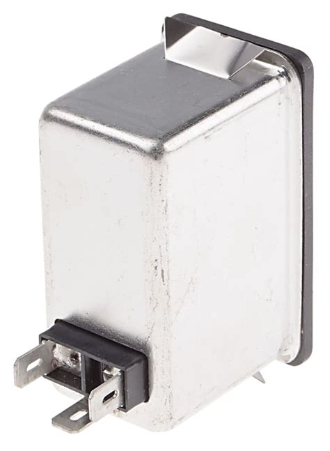 RS PRO | RS PRO 4A, 250 V ac Male Snap-In IEC Filter 2 Pole, Faston 1 ...