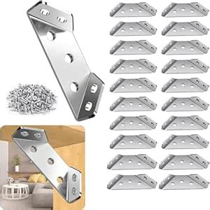 Serplex® 20Pcs Shelf Brackets with 120pcs Screws Multi Hole Brackets ...
