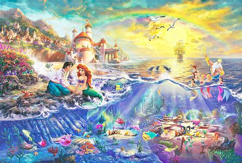Thomas Kinkade Disney Paintings Little Mermaid