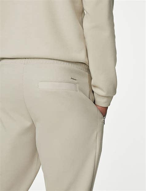 Buy Cuffed Cotton Blend Zip Pocket Joggers at Marks & Spencer