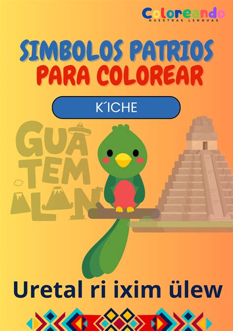 Coloreando Nuestras Lenguas – Libro para Colorear en K’iche’ (Símbo...