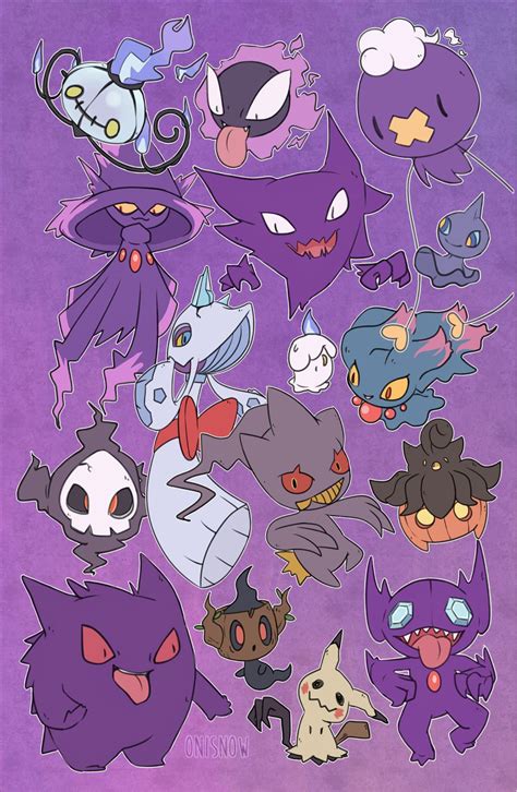 Updated my ghost pokemon print! | Dark pokémon, Pokemon, Cute pokemon ...