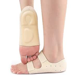 XENOTY Silicone Gel Heel Protectors Velcro Heel Pad for Pain Relief ...