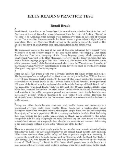 IELTS Reading Practice Test PDF 的图像结果