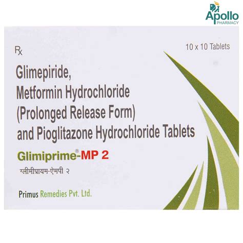 Glimiprime-MP 2 Tablet 10's Price, Uses, Side Effects, Composition ...