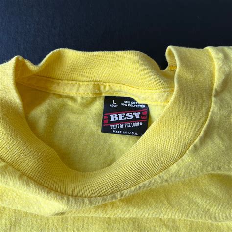 Vintage Mellow Yellow T-shirt Tee RARE 1996 Yellow L Best Fruit of Loom ...