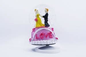 Crafts For You Romantic round moving Love Couple Glass With Lighting ...