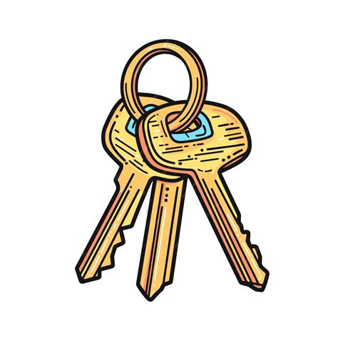 Premium Vector | House keys cartoon isolated on transparent background ...