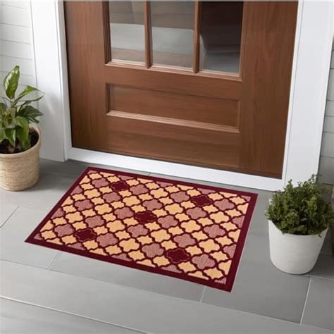 Kuber Industries 16x24 Inch Poly Wool Anti-Skid Doormats for Main Door ...