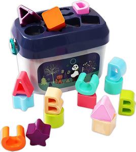 Gretox Baby First Blocks Color & Shape Toy Educational Sorting Box for ...